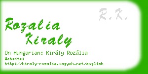 rozalia kiraly business card