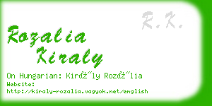 rozalia kiraly business card